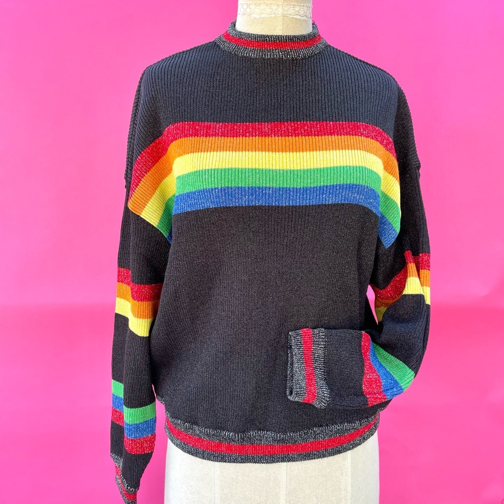 Candy Stripper Rainbow Sweater